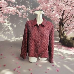 Erin London blazer, burgandy, light weight jacket, Petite large